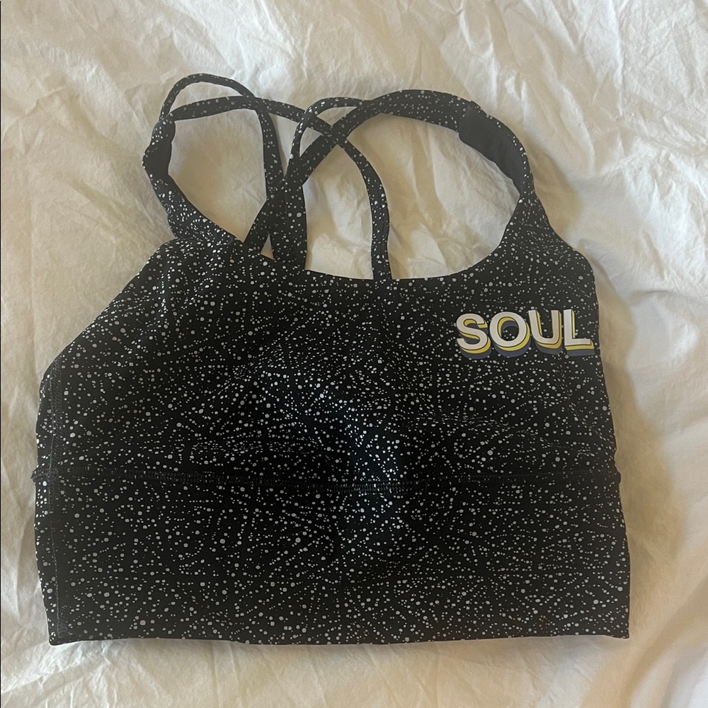 SoulCycle Black and White Strappy Top